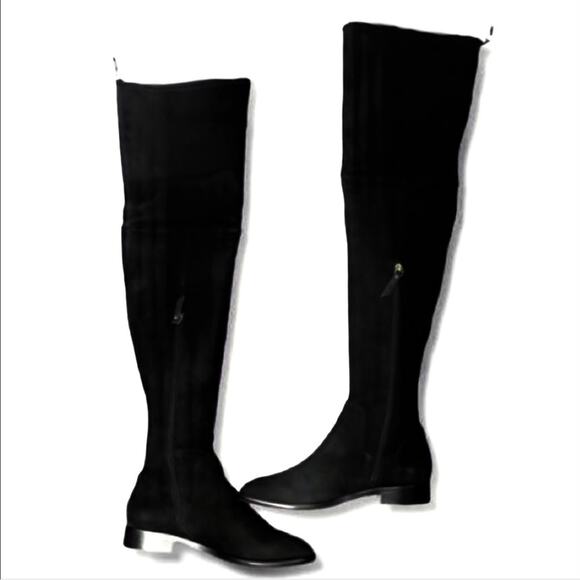 Donna Karan Lyra Black Over-The-Knee/Thigh High Boots Size 8 Goat Leather New - Picture 4 of 16
